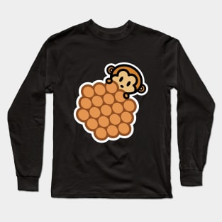 Monkey Egg Puffs Waffles Bambu Brand Long Sleeve T-Shirt